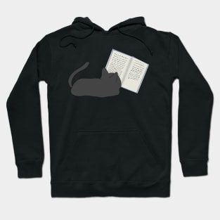 Cat reading Hoodie